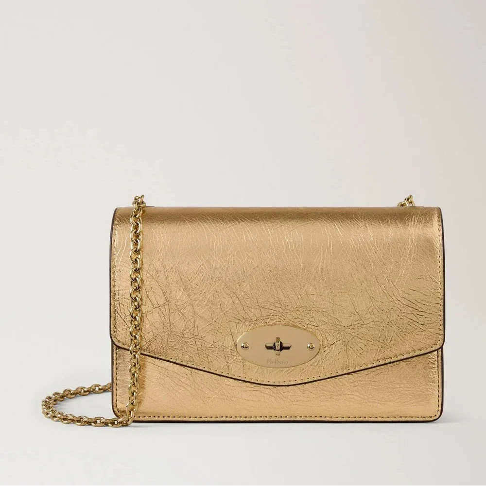Mulberry Small Darley Grainy Metallic Somerset Gold – RL9015/757Z098