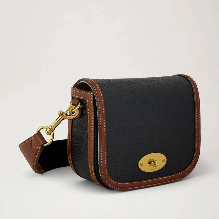 Mulberry Small Darley Satchel Black & Cognac Bio-Based Scotchgrain – produktbillede 2