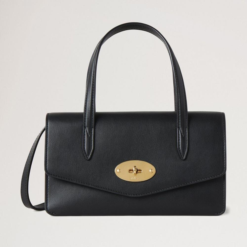 Mulberry Small Darley Top Handle Black Micro Classic Grain – RL8678/587A100
