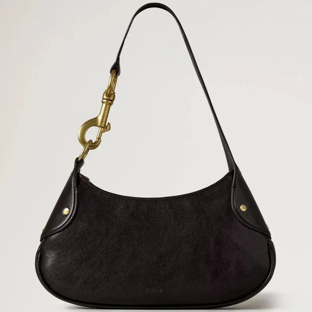 Mulberry Small Hackney Shoulder Bag Ebony Shiny Buffalo – RL8929/726A110