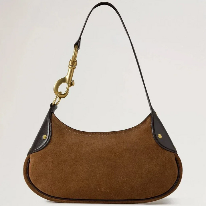 Mulberry Small Hackney Shoulder Bag Vintage Oak Suede – RL8925/047G924