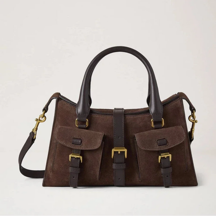Mulberry Small Roxanne Chocolate Suede – HH9979/047F614