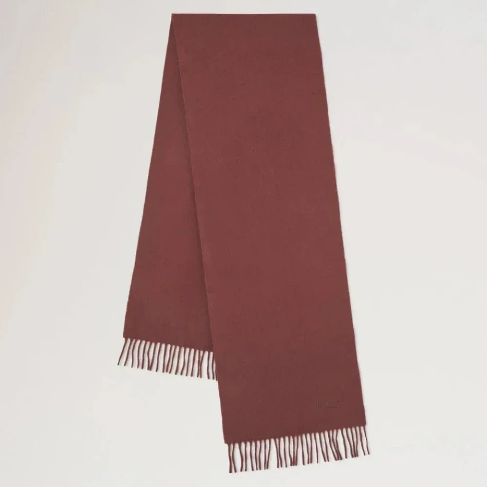 Mulberry Small Solid Merino Wool Scarf Bright Oak – VS4318/946G222