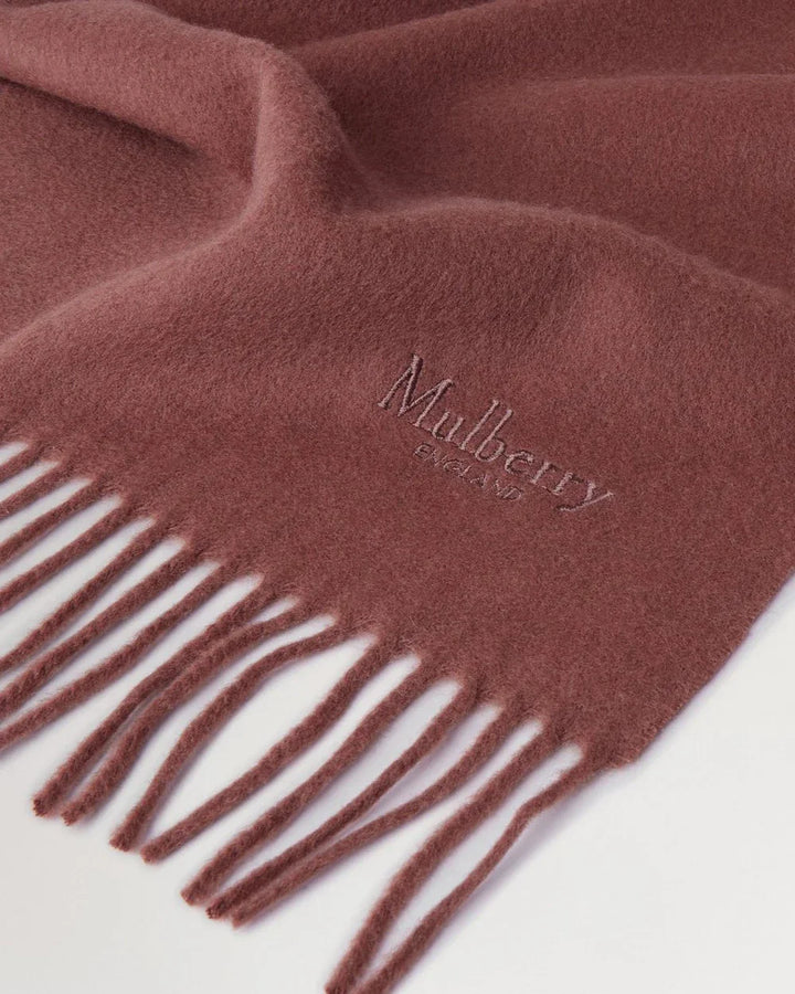 Mulberry Small Solid Merino Wool Scarf Bright Oak – produktbillede 2