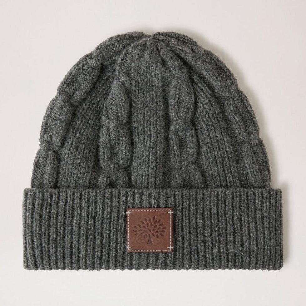 Mulberry Softie Chain Cable Beanie Charcoal – VH4122/996C110