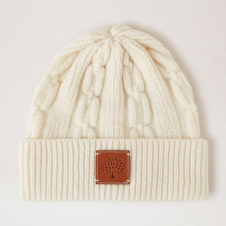 Mulberry Softie Chain Cable Beanie Ecru – VH4122/996H135