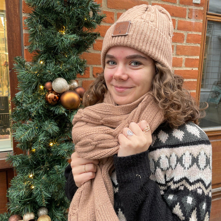 Mulberry Softie Chain Cable Beanie Maple – produktbillede 2
