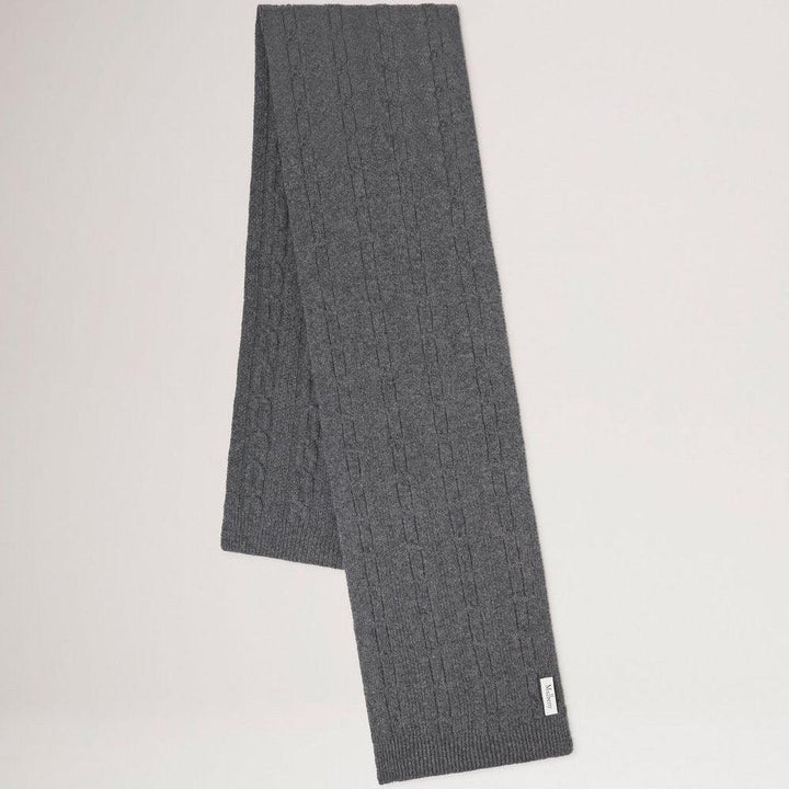 Mulberry Softie Chain Cable Knit Scarf Charcoal – produktbillede 2