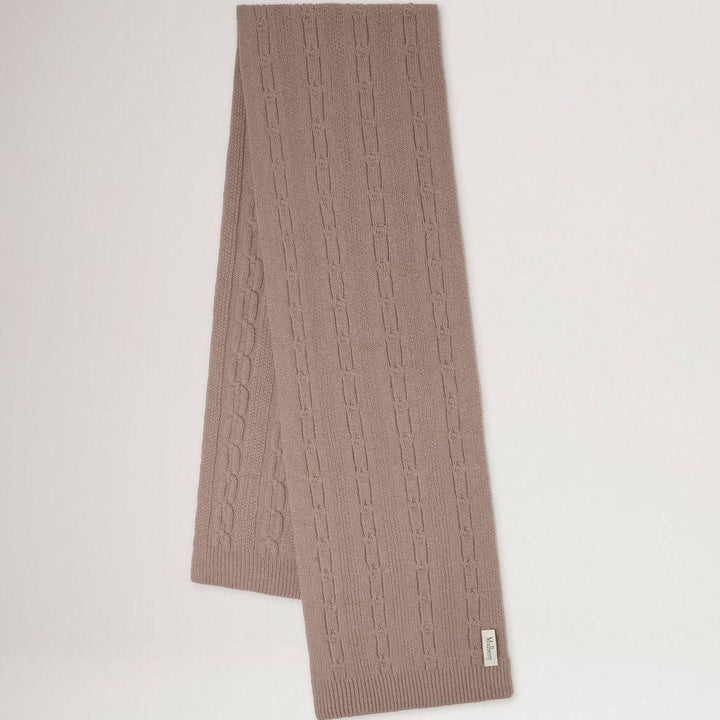 Mulberry Softie Chain Cable Knit Scarf Maple – produktbillede 2