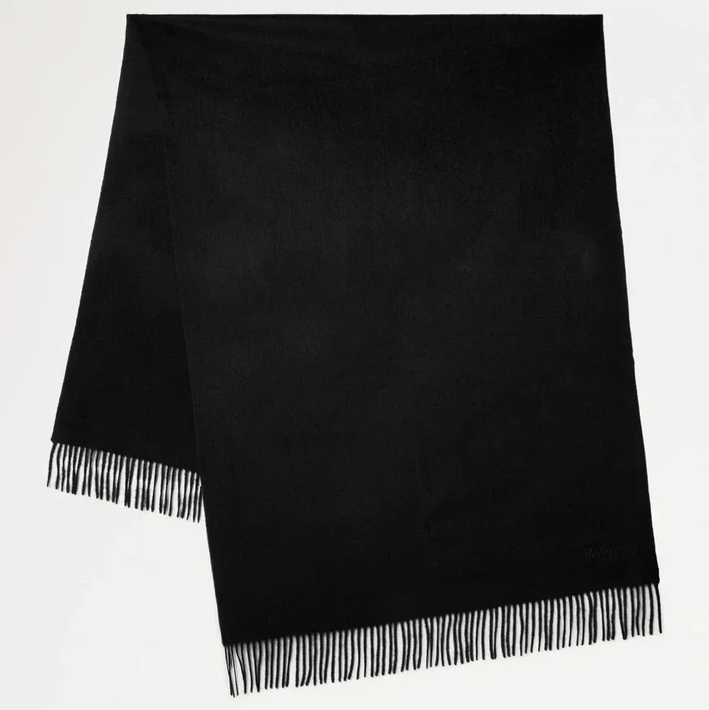 Mulberry Solid Merino Whool Scarf Black – VS4240/947A100