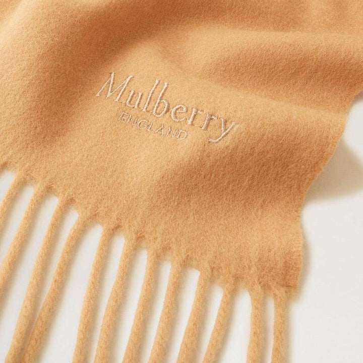 Mulberry Solid Merino Wool Scarf Camel – produktbillede 2