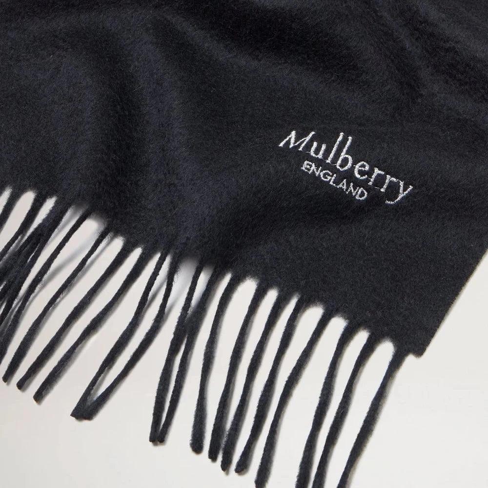 Mulberry Sort Cashmere Tørklæde 30x195 – VS4460/885A100