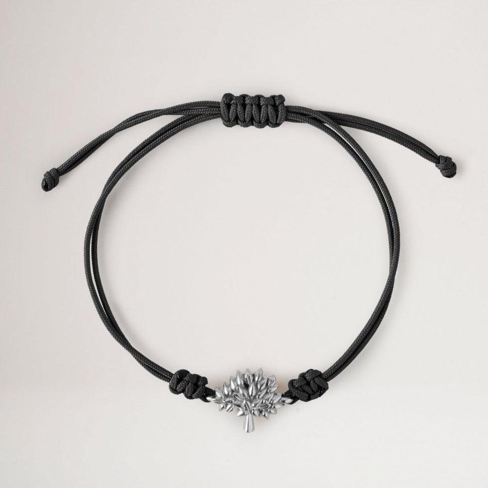 Mulberry Tree Cord Bracelet - Black Sterling & Silver – QB2392/000A100