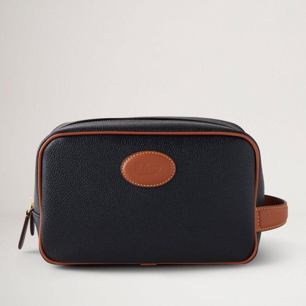 Mulberry Wash Case Eco Scotchgrain Black/Cognac – RL7430/127A340
