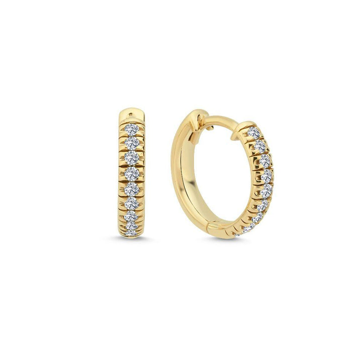 Nuran 14kt Champagne Creoler 0.18ct W.SI – Ø3088-018-RG