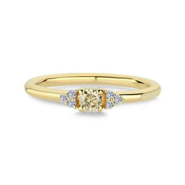 Nuran 14kt Champagne Diamant Ring - A3080CH – produktbillede 2