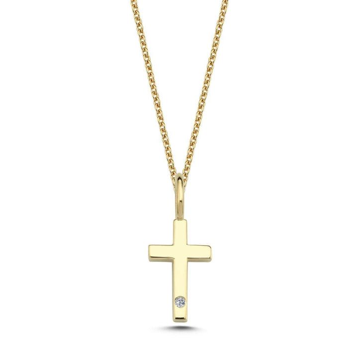 Nuran 14kt Guld Kors Med 0.005ct W.Si – V2250-KORS0005RG