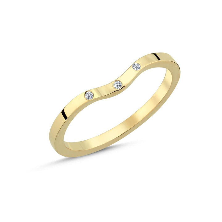 Nuran 14kt Guldring Med Diamanter - A4164 – A4164-0015RG-001