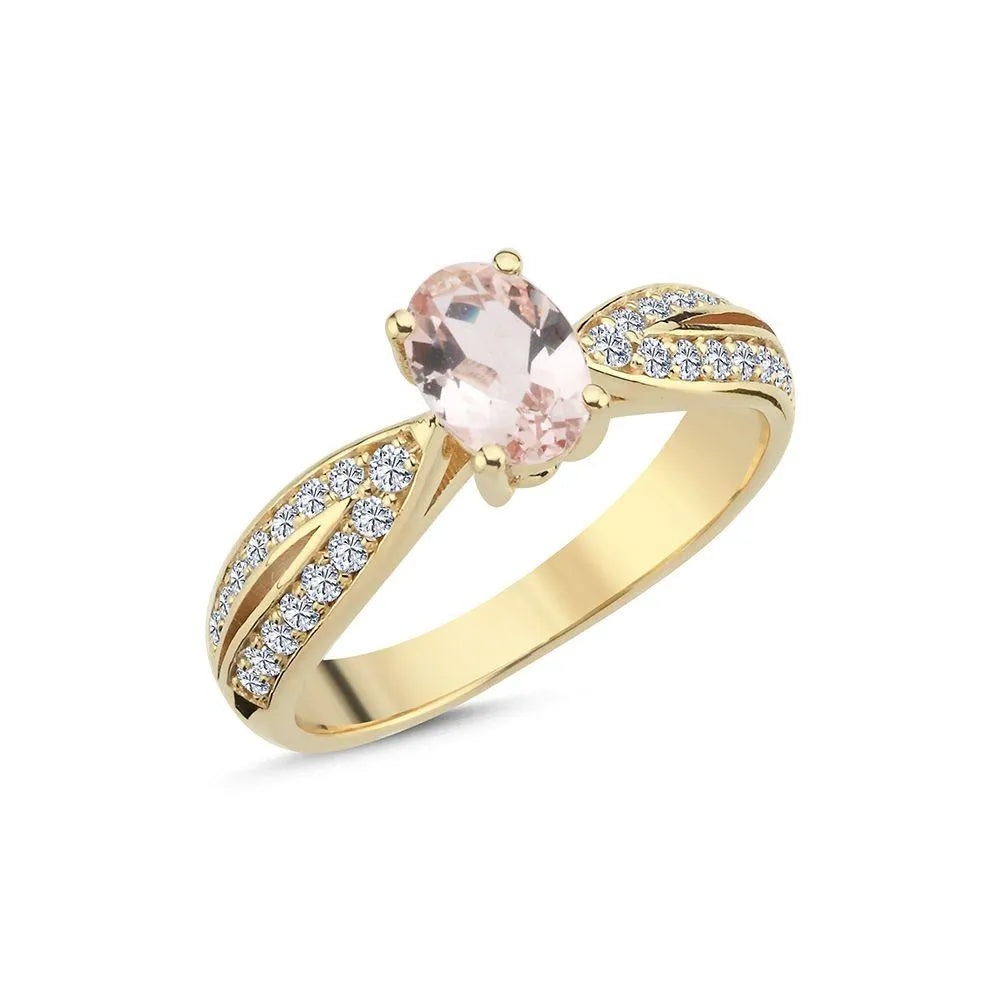 Nuran 14kt Silvia Ring 0.30ct W/Si – A2455-MO-030-RG-001