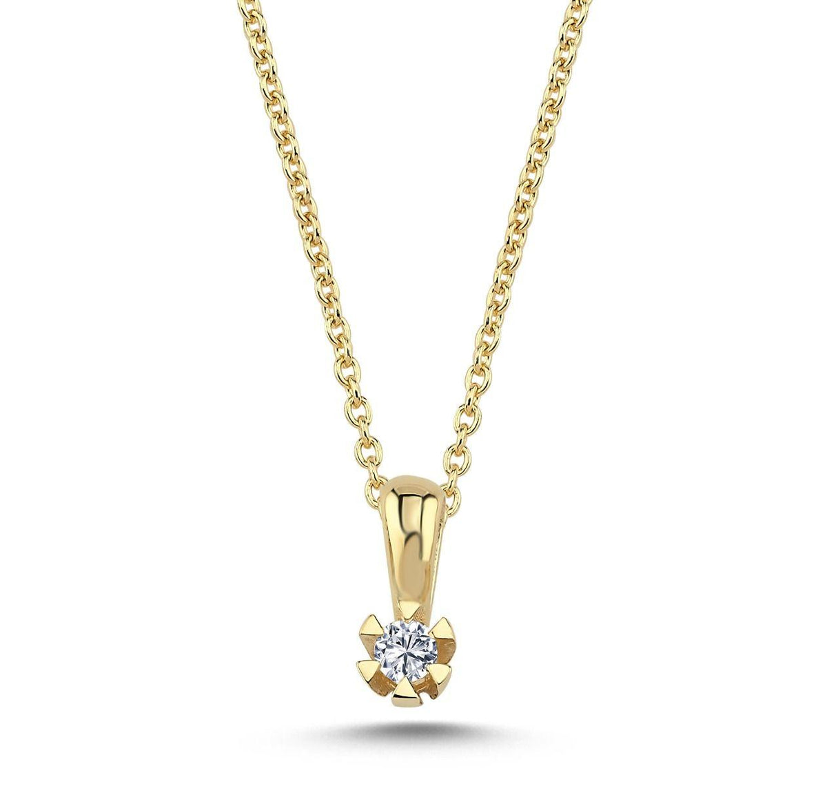 Nuran 14kt Star Vedhæng 0.03ct W.Si – V1964-003-PATZRG
