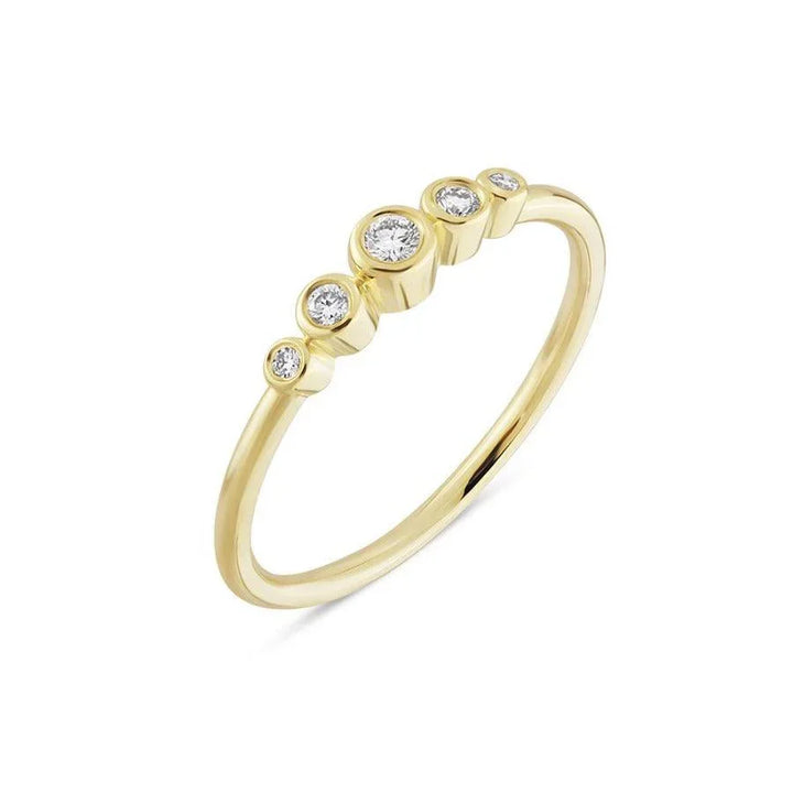 Nuran 14kt Tube Ring Med Diamanter – R1061-010-001