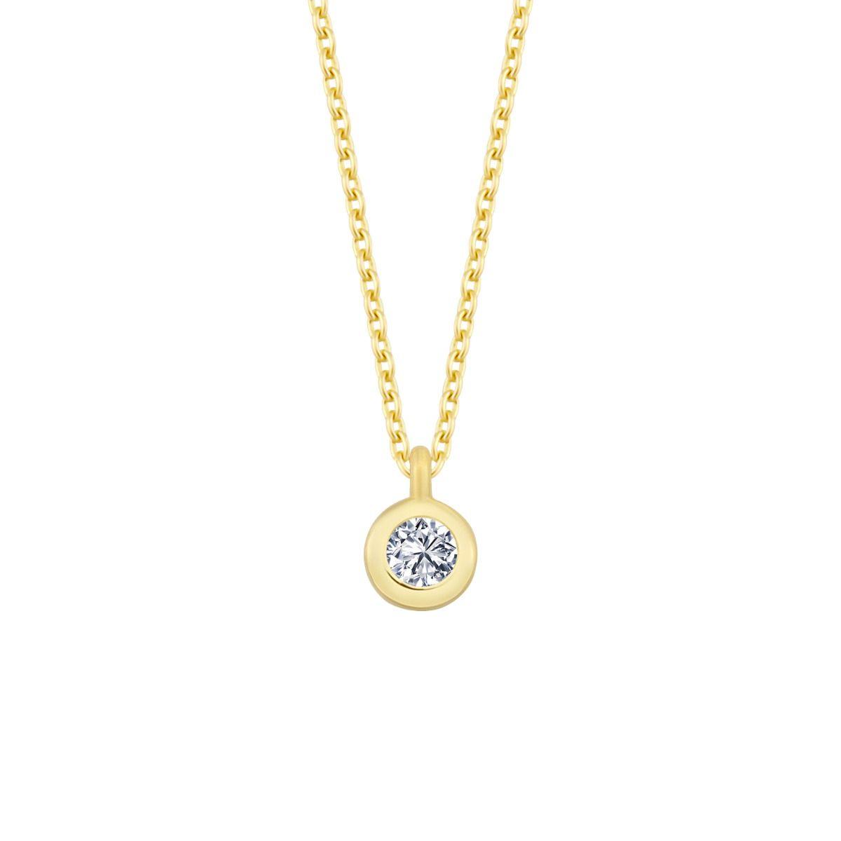 Nuran 14kt Zoe Halskæde 0.03ct W/Si – V2314-003RG