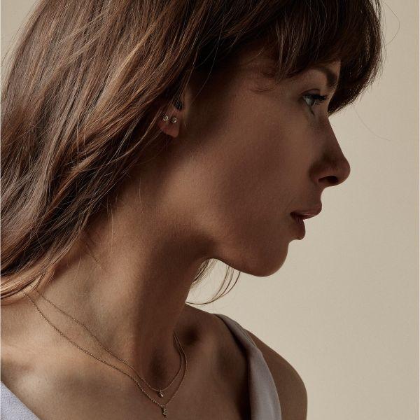 Nuran 14kt Zoe Ørestikker 2 x 0.03ct W.Si – produktbillede 2