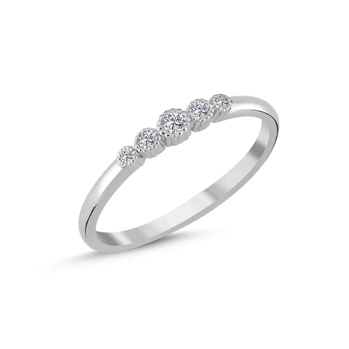 Nuran Athene 14kt Hvidguld Ring Med Brillanter – A2564-008HG-001