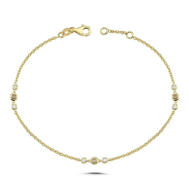 Nuran Champagne Armbånd Med Diamanter – B3090CH-021RG