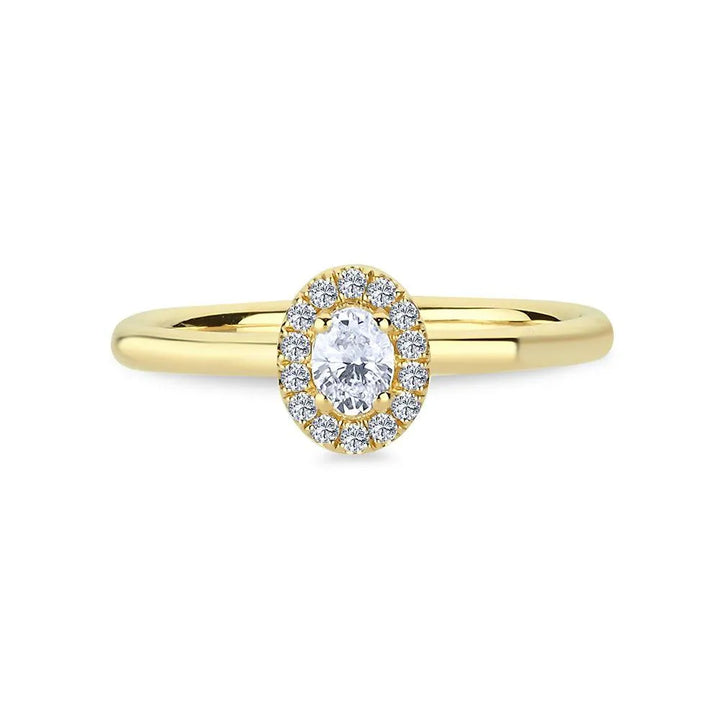 Nuran Champagne Ring I Guld Med Diamater – A3082-024RG-001