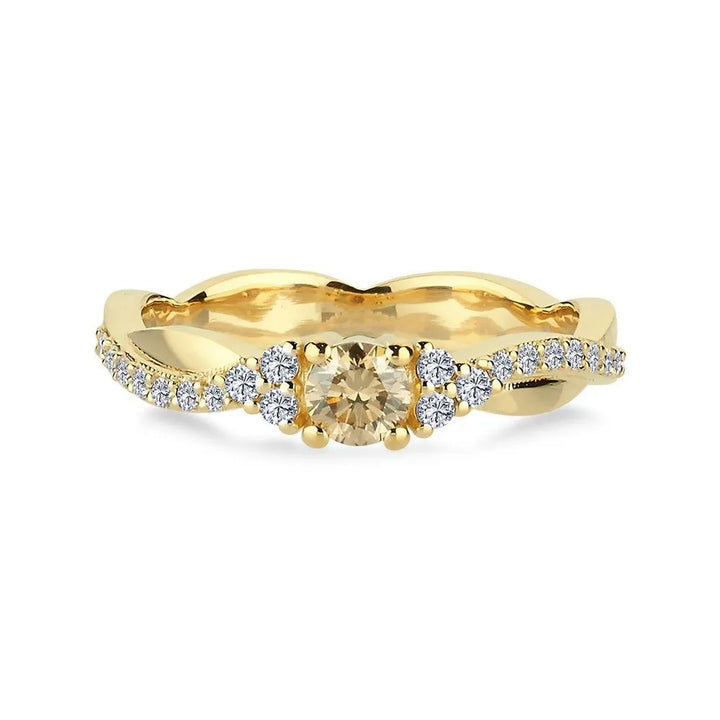 Nuran Champagne Ring Med Diamanter - A3084CH – produktbillede 2