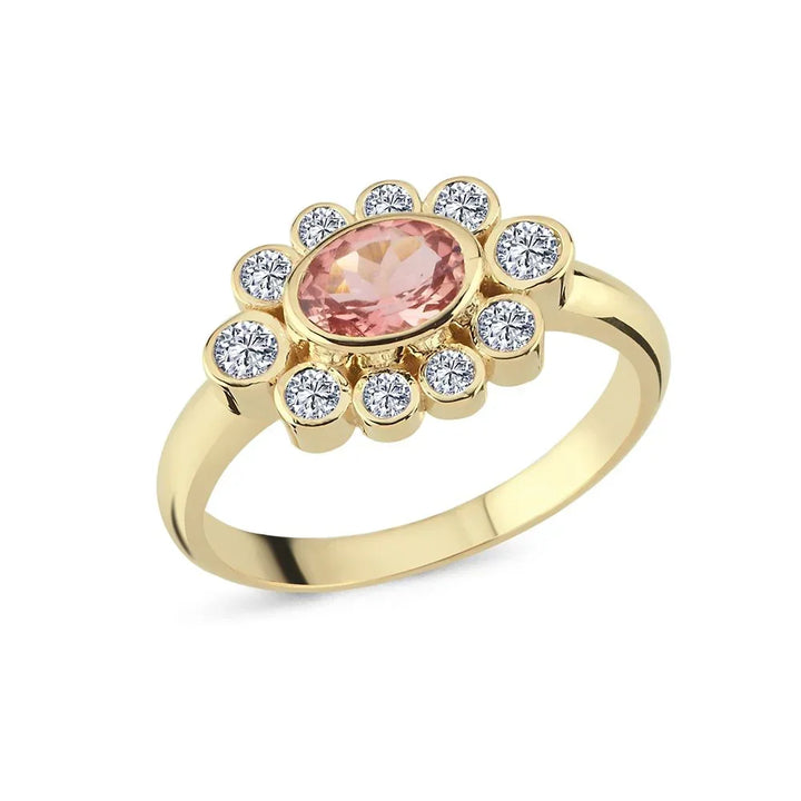 Nuran Royal 14kt Ring Med Turmalin Og Brillanter – R2523TU-056RG-001