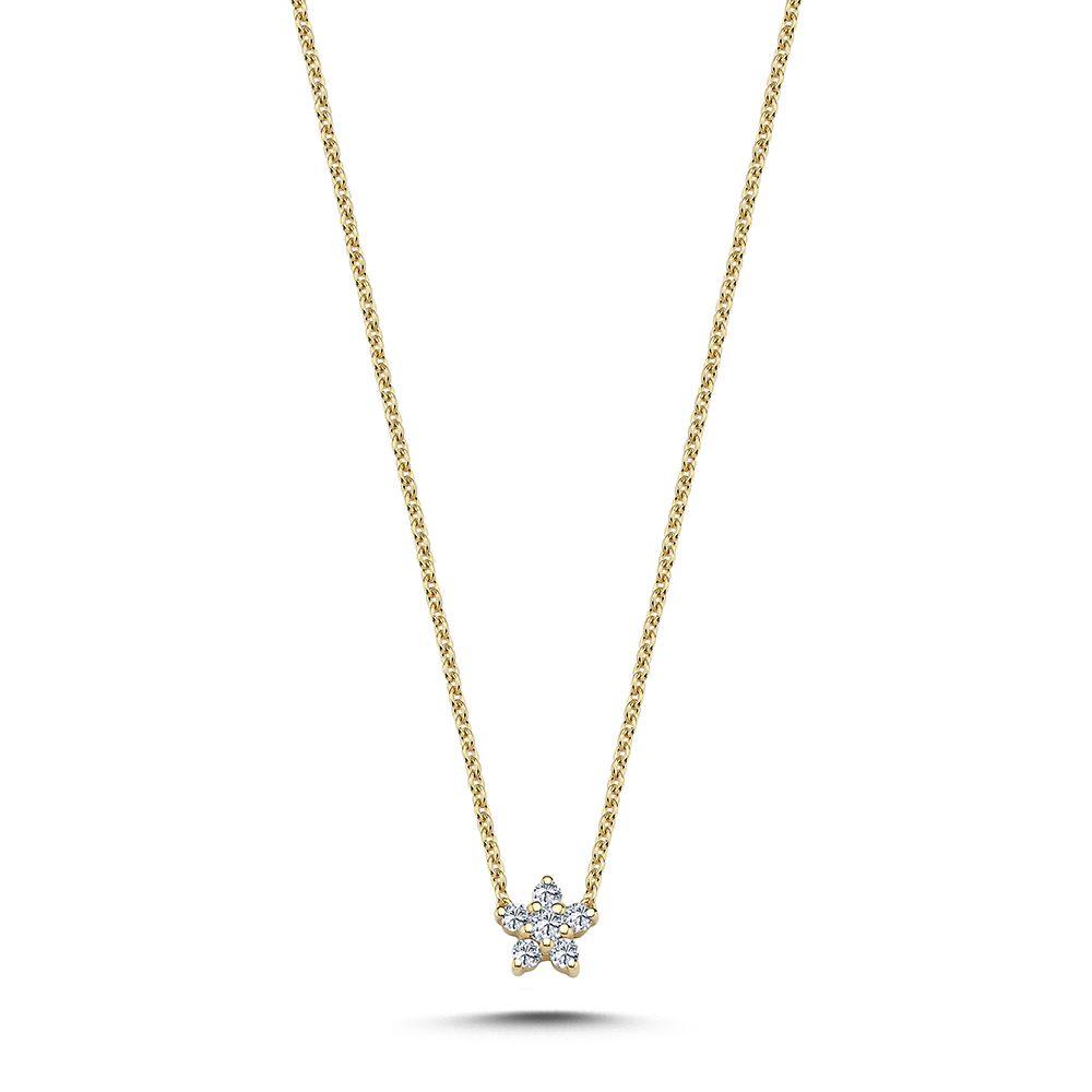 Nuran Stella 14 kt. Guld Halskæde m. Diamantstjerne 0.11ct W.Si – V2440-011RG