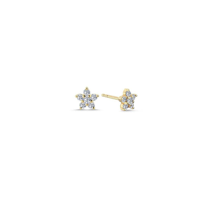 Nuran Stella 14kt Guld Stjerne Ørestikker 0.42ct W.Si – Ø2441-042RG