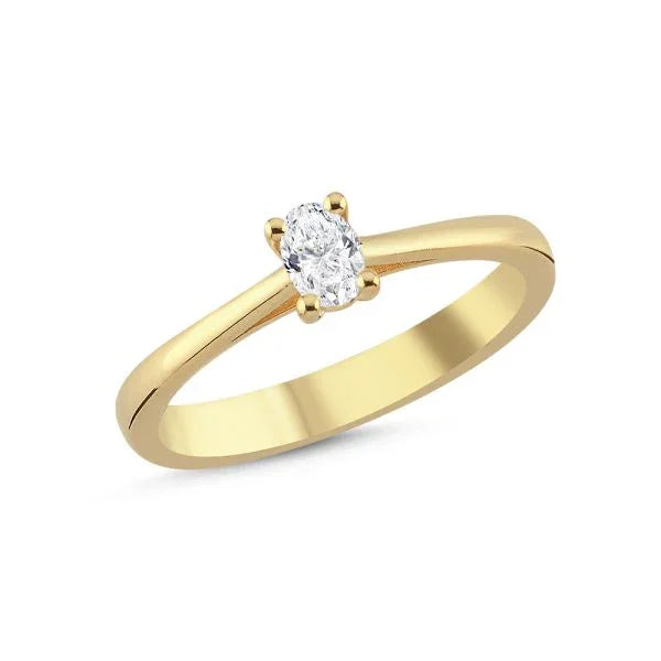 Nuran The One Oval Ring – 14 karat guld med 0.23ct W.Si Diamant – L1962-023RG-001