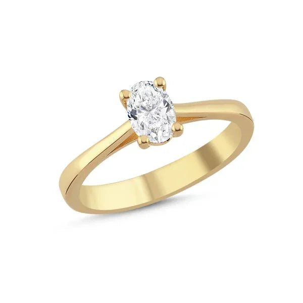 Nuran The One Oval Ring – 14 karat guld med 0.50ct W.Si Diamant – L1962-050RG-001