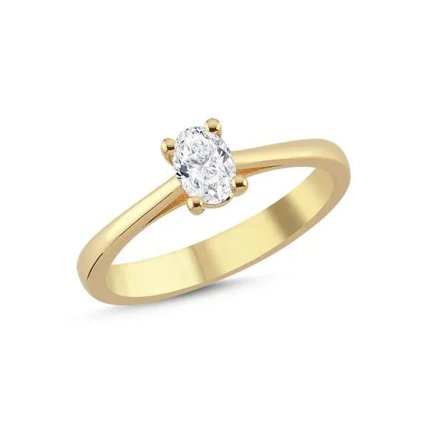 Nuran The One Oval Ring – 14 karat guld med 0,33 ct W.Si – L1962-033RG-001