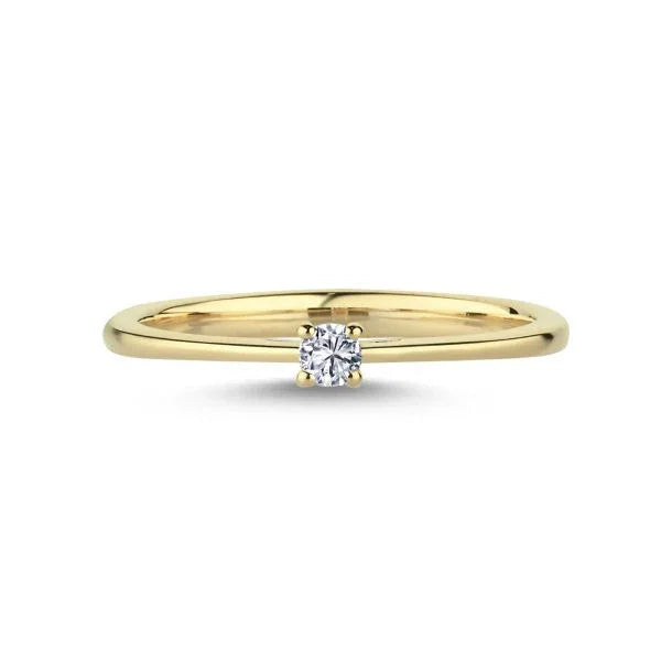 Nuran The One Ring – 14 karat guld med 0.07ct W.si Diamant – produktbillede 2