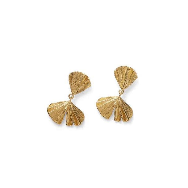 Pernille Corydon Autumn Leaf Øreringe I Forgyldt – E-497-GP