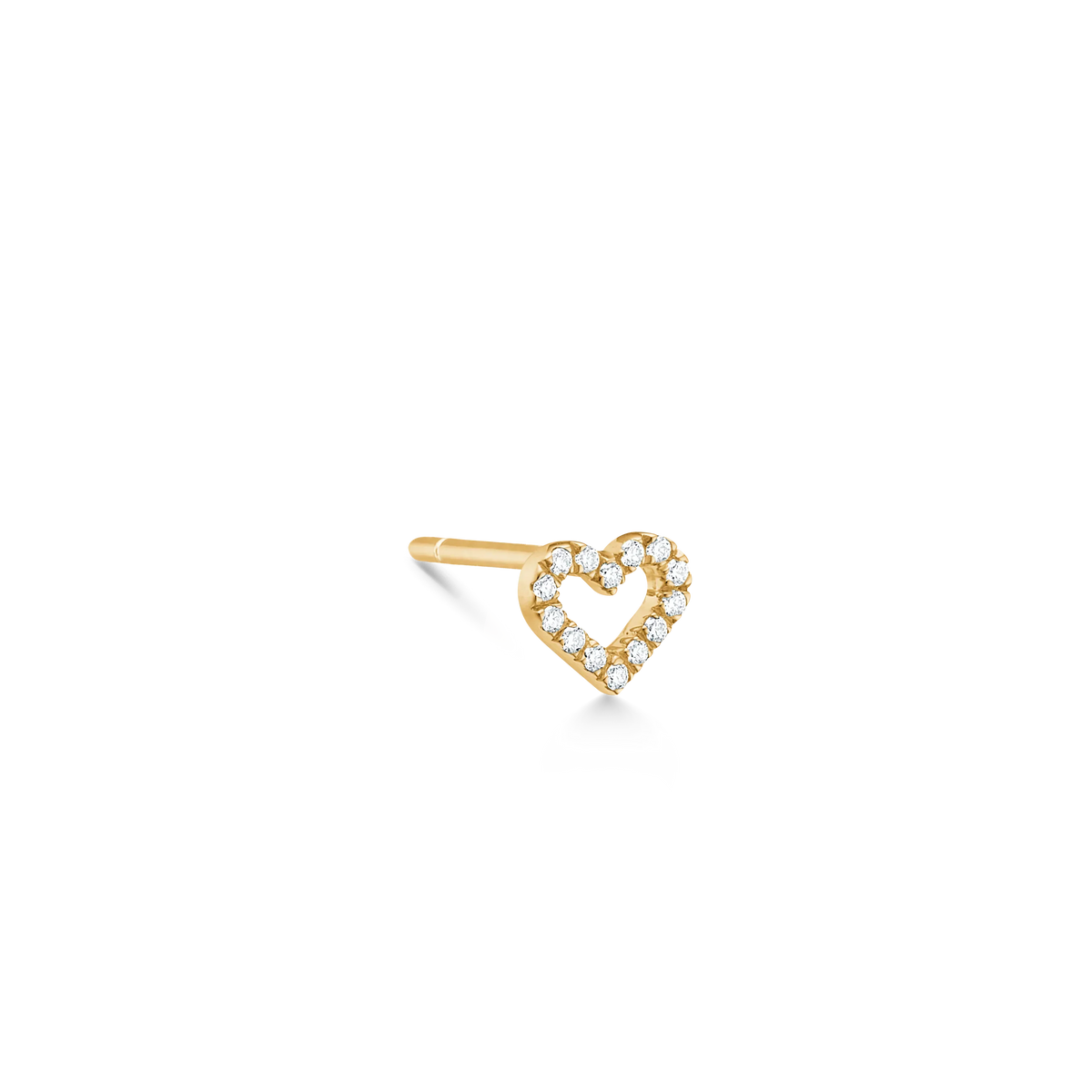 Ro Copenhagen Symbols Open Heart Diamant Ørestik – 18 kt. Guld – E111Y106