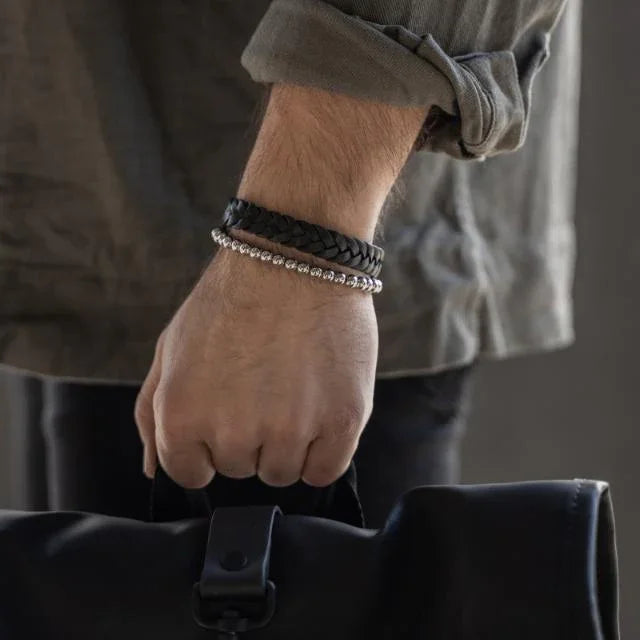 Son Of Noa Herre Armbånd I Sort Læder -  809702691 – produktbillede 2