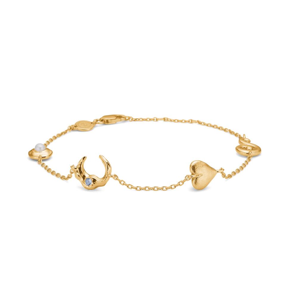 Studio Z Cascade Forgyldt Armbånd m. Hjerte – 7257875