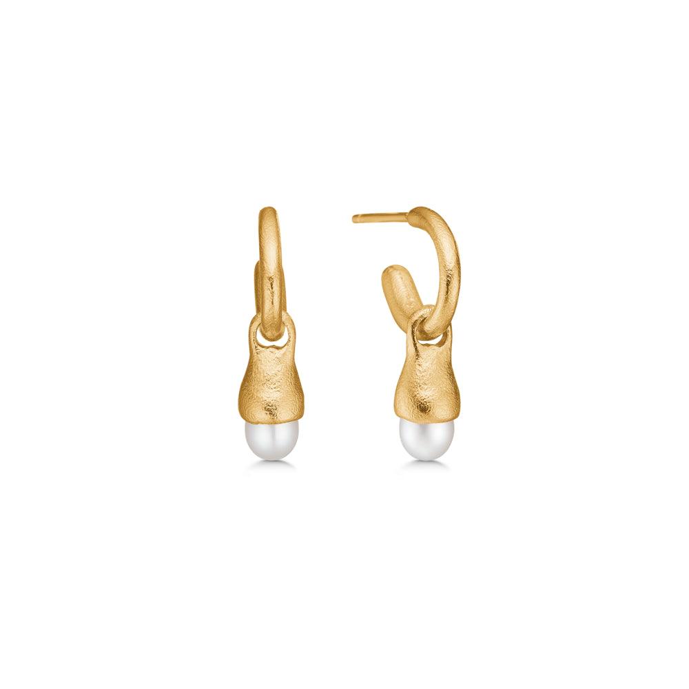 Studio Z Forgyldt Acorn Creol Med Perle – 7213873