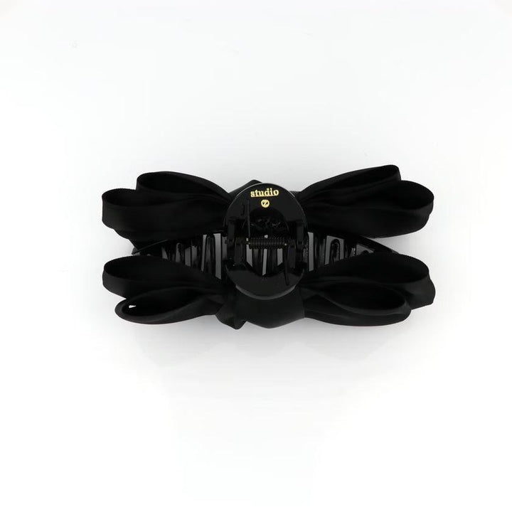 Studio Z Hårklemme Satin Sløjfe Black – produktbillede 2