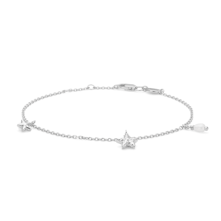 Studio Z Starfish Lustre Sølv Armbånd med Søstjerner – 7153903