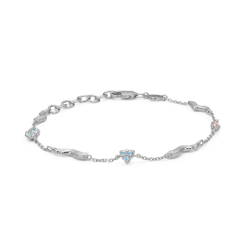 Studio Z Tangled Sølv Armbånd m. Blå og Rosa Zirkonia – 7157847
