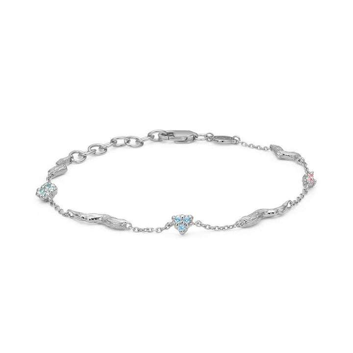 Studio Z Tangled Sølv Armbånd m. Blå og Rosa Zirkonia – 7157847