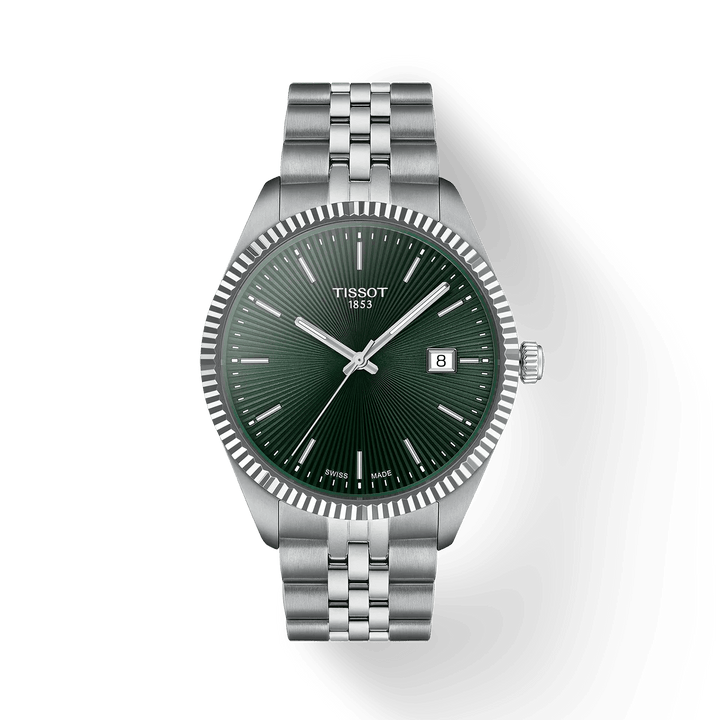 TISSOT BALLADE 40MM MED GRØN GUILLOCHÉ SKIVE – T1564101109100