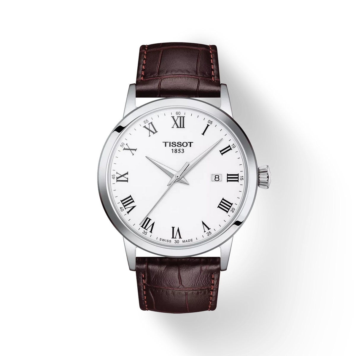TISSOT CLASSIC DREAM 42MM - BRUN LÆDERREM – T1294101601300