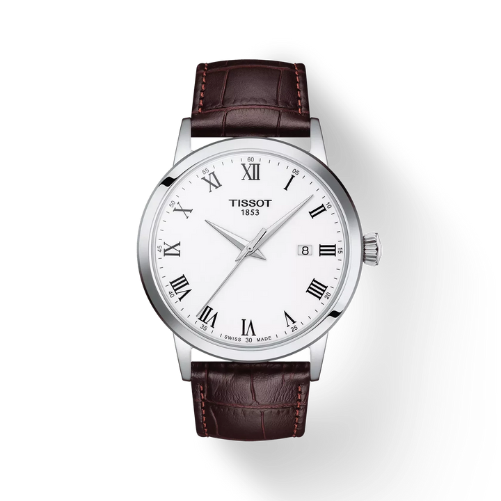 TISSOT CLASSIC DREAM 42MM - BRUN LÆDERREM – T1294101601300